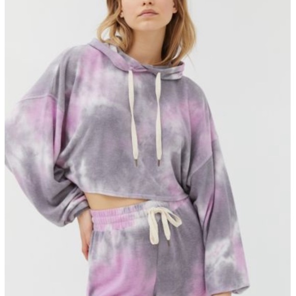 Urban Outfitters Tops - Out from Under Jenny Tie Dye Cropped Hoodie